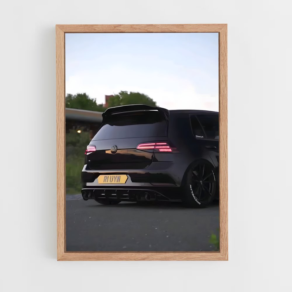 Poster Noir et Sportif – affiche Volkswagen (vue 4)